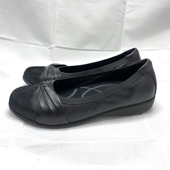 Rockport Aravon Black Andrea AR Ballet Flat Sz 7D WIDE - Picture 5 of 10